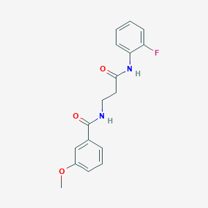 molecular formula C17H17FN2O3 B4766363 N-{3-[(2-fluorophenyl)amino]-3-oxopropyl}-3-methoxybenzamide 