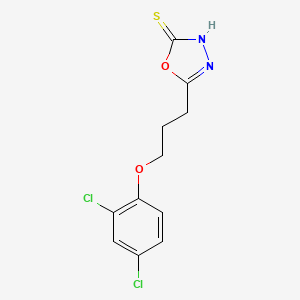 molecular formula C11H10Cl2N2O2S B4766370 5-[3-(2,4-dichlorophenoxy)propyl]-1,3,4-oxadiazole-2-thiol 
