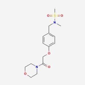 molecular formula C15H22N2O5S B4766380 N-methyl-N-{4-[2-(4-morpholinyl)-2-oxoethoxy]benzyl}methanesulfonamide 