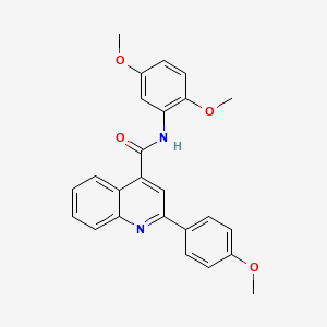 molecular formula C25H22N2O4 B4766382 N-(2,5-dimethoxyphenyl)-2-(4-methoxyphenyl)-4-quinolinecarboxamide 