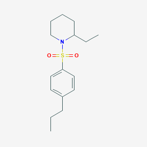 molecular formula C16H25NO2S B4766388 2-ethyl-1-[(4-propylphenyl)sulfonyl]piperidine 