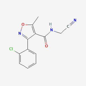 3-(2-chlorophenyl)-N-(cyanomethyl)-5-methyl-4-isoxazolecarboxamide