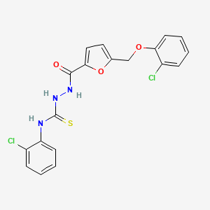 2-{5-[(2-chlorophenoxy)methyl]-2-furoyl}-N-(2-chlorophenyl)hydrazinecarbothioamide