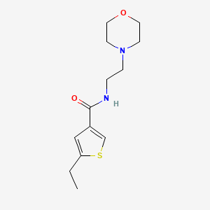 molecular formula C13H20N2O2S B4766471 5-ethyl-N-[2-(4-morpholinyl)ethyl]-3-thiophenecarboxamide 
