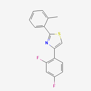molecular formula C16H11F2NS B4766477 4-(2,4-difluorophenyl)-2-(2-methylphenyl)-1,3-thiazole 