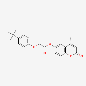 molecular formula C22H22O5 B4766493 4-methyl-2-oxo-2H-chromen-6-yl (4-tert-butylphenoxy)acetate 