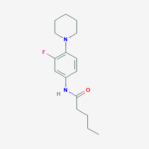 N-[3-fluoro-4-(1-piperidinyl)phenyl]pentanamide