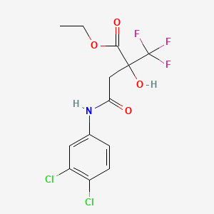 molecular formula C13H12Cl2F3NO4 B4766550 ethyl 4-[(3,4-dichlorophenyl)amino]-2-hydroxy-4-oxo-2-(trifluoromethyl)butanoate 