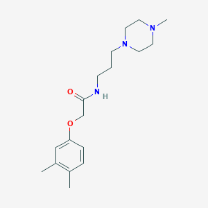 molecular formula C18H29N3O2 B4766591 2-(3,4-dimethylphenoxy)-N-[3-(4-methyl-1-piperazinyl)propyl]acetamide 