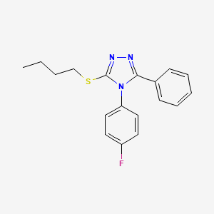 molecular formula C18H18FN3S B4766599 3-(butylthio)-4-(4-fluorophenyl)-5-phenyl-4H-1,2,4-triazole 