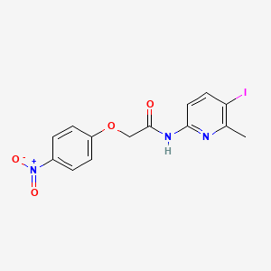 molecular formula C14H12IN3O4 B4766612 N-(5-iodo-6-methyl-2-pyridinyl)-2-(4-nitrophenoxy)acetamide 
