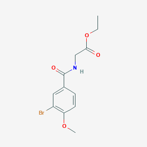 molecular formula C12H14BrNO4 B4766618 ethyl N-(3-bromo-4-methoxybenzoyl)glycinate 