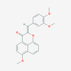 molecular formula C22H18O5 B4766648 2-(3,4-dimethoxybenzylidene)-6-methoxybenzo[de]chromen-3(2H)-one 