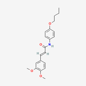 molecular formula C21H25NO4 B4766659 N-(4-butoxyphenyl)-3-(3,4-dimethoxyphenyl)acrylamide 