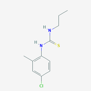 molecular formula C11H15ClN2S B4766665 N-(4-chloro-2-methylphenyl)-N'-propylthiourea 