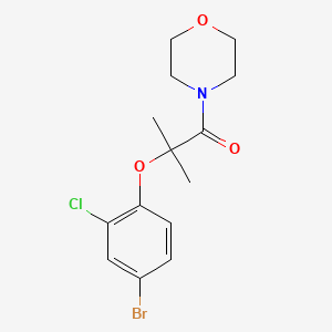 molecular formula C14H17BrClNO3 B4766674 4-[2-(4-bromo-2-chlorophenoxy)-2-methylpropanoyl]morpholine 