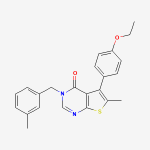 molecular formula C23H22N2O2S B4766678 5-(4-ethoxyphenyl)-6-methyl-3-(3-methylbenzyl)thieno[2,3-d]pyrimidin-4(3H)-one 