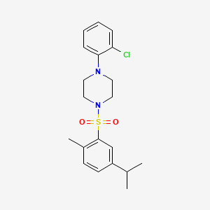 molecular formula C20H25ClN2O2S B4766683 1-(2-chlorophenyl)-4-[(5-isopropyl-2-methylphenyl)sulfonyl]piperazine 