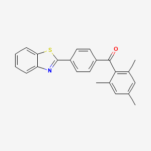 molecular formula C23H19NOS B4766699 [4-(1,3-benzothiazol-2-yl)phenyl](mesityl)methanone 