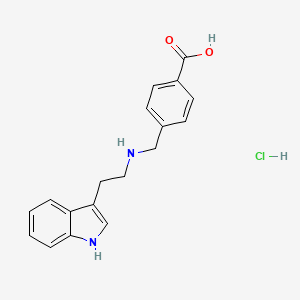 4-({[2-(1H-indol-3-yl)ethyl]amino}methyl)benzoic acid hydrochloride