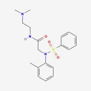 molecular formula C19H25N3O3S B4766751 N~1~-[2-(dimethylamino)ethyl]-N~2~-(2-methylphenyl)-N~2~-(phenylsulfonyl)glycinamide 