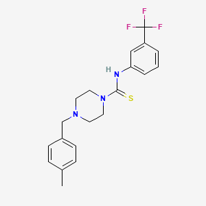 molecular formula C20H22F3N3S B4766774 4-(4-methylbenzyl)-N-[3-(trifluoromethyl)phenyl]-1-piperazinecarbothioamide 