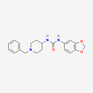 molecular formula C20H23N3O3 B4766789 N-1,3-benzodioxol-5-yl-N'-(1-benzyl-4-piperidinyl)urea 