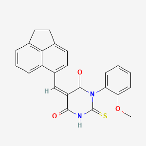 molecular formula C24H18N2O3S B4766798 5-(1,2-dihydro-5-acenaphthylenylmethylene)-1-(2-methoxyphenyl)-2-thioxodihydro-4,6(1H,5H)-pyrimidinedione 