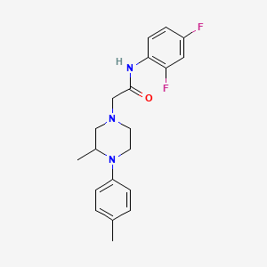 molecular formula C20H23F2N3O B4766809 N-(2,4-difluorophenyl)-2-[3-methyl-4-(4-methylphenyl)-1-piperazinyl]acetamide 