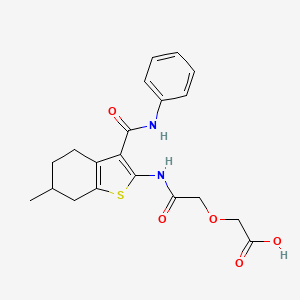 (2-{[3-(anilinocarbonyl)-6-methyl-4,5,6,7-tetrahydro-1-benzothien-2-yl]amino}-2-oxoethoxy)acetic acid