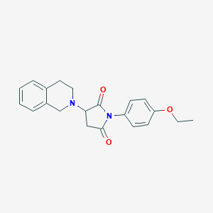 molecular formula C21H22N2O3 B476688 3-(3,4-dihydro-2(1H)-isoquinolinyl)-1-(4-ethoxyphenyl)-2,5-pyrrolidinedione CAS No. 354789-28-9