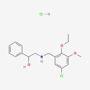 molecular formula C18H23Cl2NO3 B4766893 2-[(5-chloro-2-ethoxy-3-methoxybenzyl)amino]-1-phenylethanol hydrochloride 