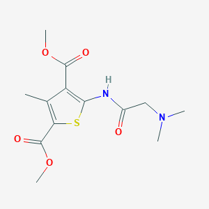 molecular formula C13H18N2O5S B4766975 dimethyl 5-[(N,N-dimethylglycyl)amino]-3-methyl-2,4-thiophenedicarboxylate 