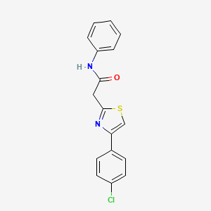 molecular formula C17H13ClN2OS B4766981 2-[4-(4-chlorophenyl)-1,3-thiazol-2-yl]-N-phenylacetamide 