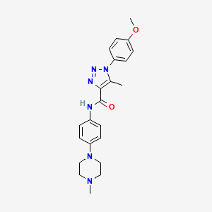 1-(4-methoxyphenyl)-5-methyl-N-[4-(4-methyl-1-piperazinyl)phenyl]-1H-1,2,3-triazole-4-carboxamide