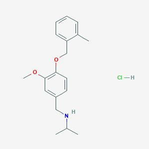 molecular formula C19H26ClNO2 B4766993 N-{3-methoxy-4-[(2-methylbenzyl)oxy]benzyl}propan-2-amine hydrochloride 