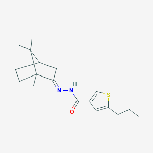 5-propyl-N'-(1,7,7-trimethylbicyclo[2.2.1]hept-2-ylidene)-3-thiophenecarbohydrazide