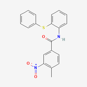 molecular formula C20H16N2O3S B4767034 4-methyl-3-nitro-N-[2-(phenylthio)phenyl]benzamide 