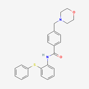 molecular formula C24H24N2O2S B4767059 4-(4-morpholinylmethyl)-N-[2-(phenylthio)phenyl]benzamide 