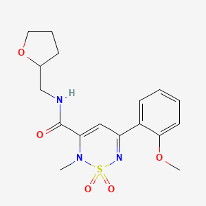 molecular formula C17H21N3O5S B4767065 5-(2-methoxyphenyl)-2-methyl-N-(tetrahydro-2-furanylmethyl)-2H-1,2,6-thiadiazine-3-carboxamide 1,1-dioxide 