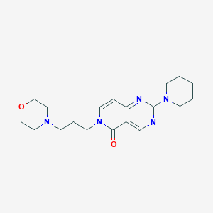 molecular formula C19H27N5O2 B4767095 6-[3-(4-morpholinyl)propyl]-2-(1-piperidinyl)pyrido[4,3-d]pyrimidin-5(6H)-one 