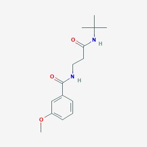 molecular formula C15H22N2O3 B4767119 N-[3-(tert-butylamino)-3-oxopropyl]-3-methoxybenzamide 
