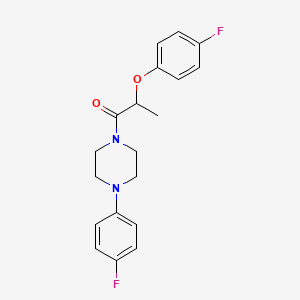 molecular formula C19H20F2N2O2 B4767130 1-[2-(4-fluorophenoxy)propanoyl]-4-(4-fluorophenyl)piperazine 