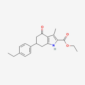 molecular formula C20H23NO3 B4767143 ethyl 6-(4-ethylphenyl)-3-methyl-4-oxo-4,5,6,7-tetrahydro-1H-indole-2-carboxylate 