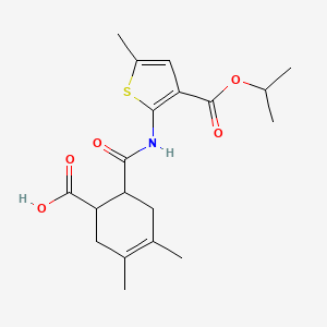 6-({[3-(isopropoxycarbonyl)-5-methyl-2-thienyl]amino}carbonyl)-3,4-dimethyl-3-cyclohexene-1-carboxylic acid