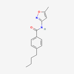 molecular formula C15H18N2O2 B4767156 4-butyl-N-(5-methyl-3-isoxazolyl)benzamide 