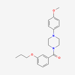 molecular formula C21H26N2O3 B4767166 1-(4-methoxyphenyl)-4-(3-propoxybenzoyl)piperazine 