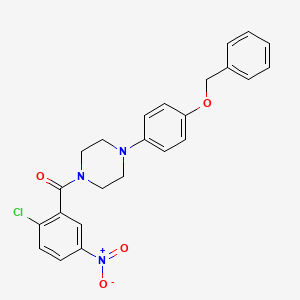 molecular formula C24H22ClN3O4 B4767219 1-[4-(benzyloxy)phenyl]-4-(2-chloro-5-nitrobenzoyl)piperazine 