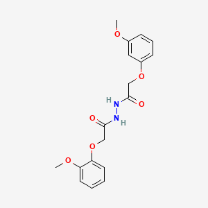 molecular formula C18H20N2O6 B4767224 2-(2-methoxyphenoxy)-N'-[(3-methoxyphenoxy)acetyl]acetohydrazide CAS No. 5689-81-6
