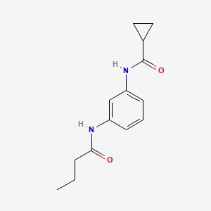 molecular formula C14H18N2O2 B4767232 N-[3-(butyrylamino)phenyl]cyclopropanecarboxamide 